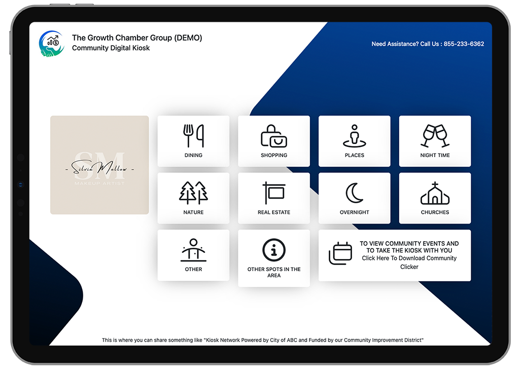A tablet with a display of icons on it.