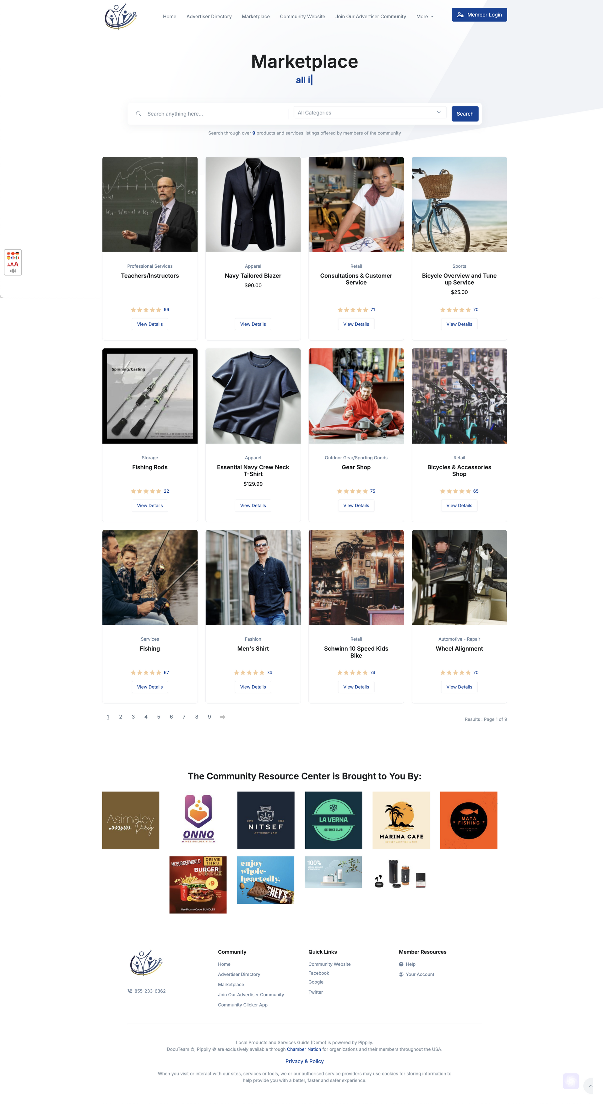 A screenshot of a website with a lot of pictures on it.