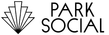 Logo for Park Social: Art Deco-style design and text.