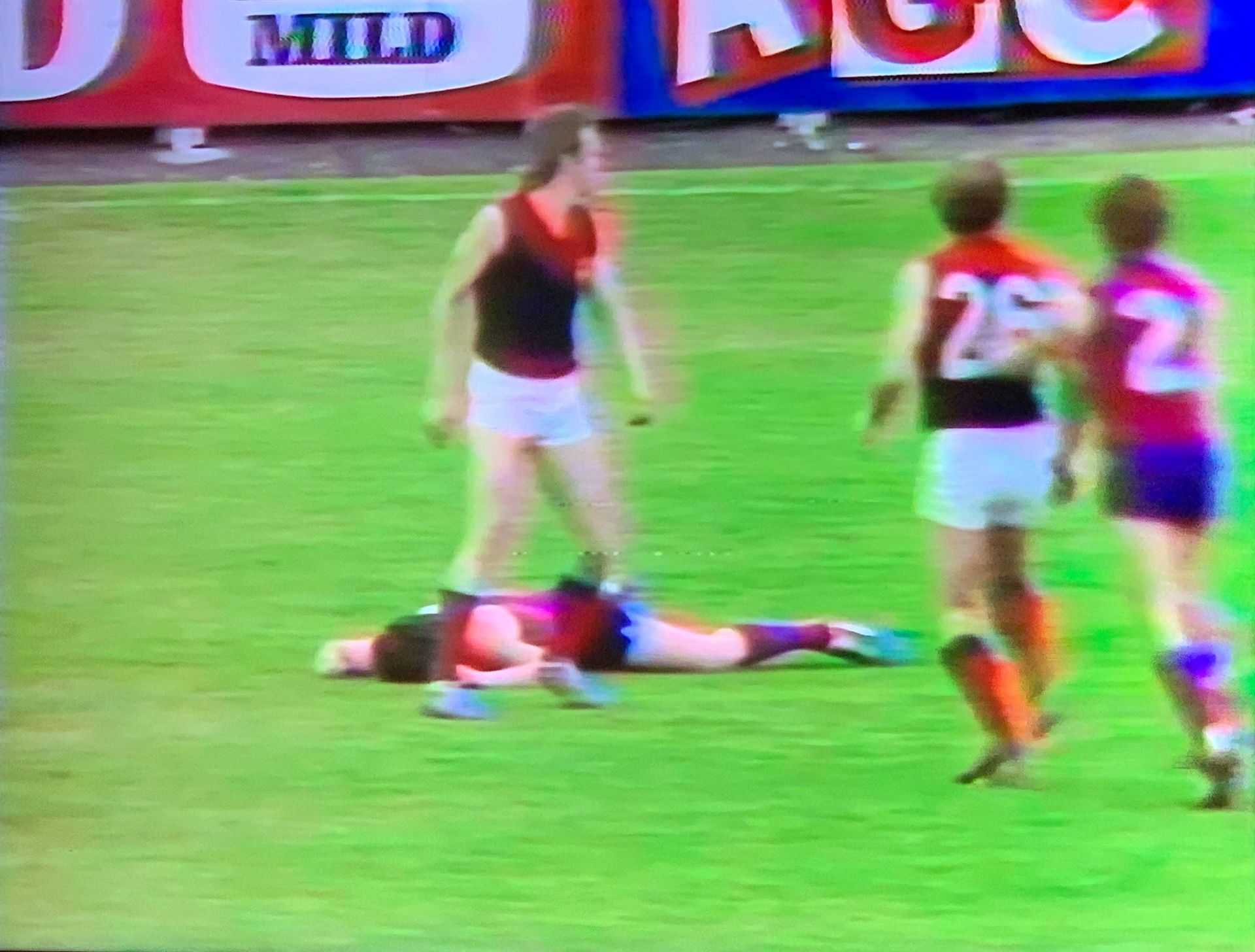 Allan Harper heats up the 1976 VAFA GF