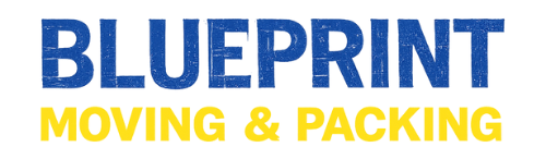 Blueprint Moving & Packing logo in blue and yellow.