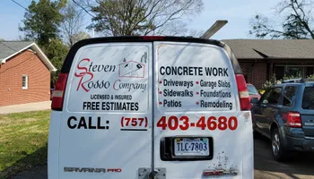 Back of white van advertising 