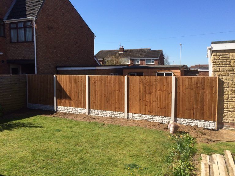 brown coloured fence