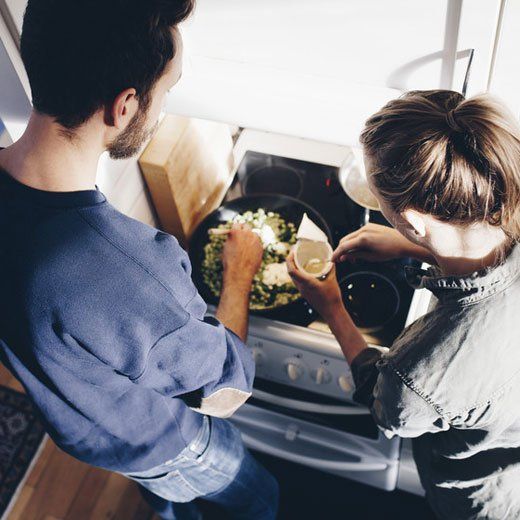 Senior woman with her home caregiver