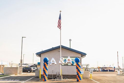 Blue and Orange Balloons With Flagpole at the Back — French Camp, CA — A & A Intermodal Terminal