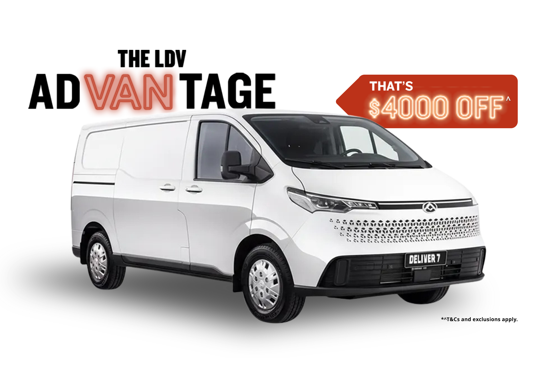 White cargo van parked on a surface.