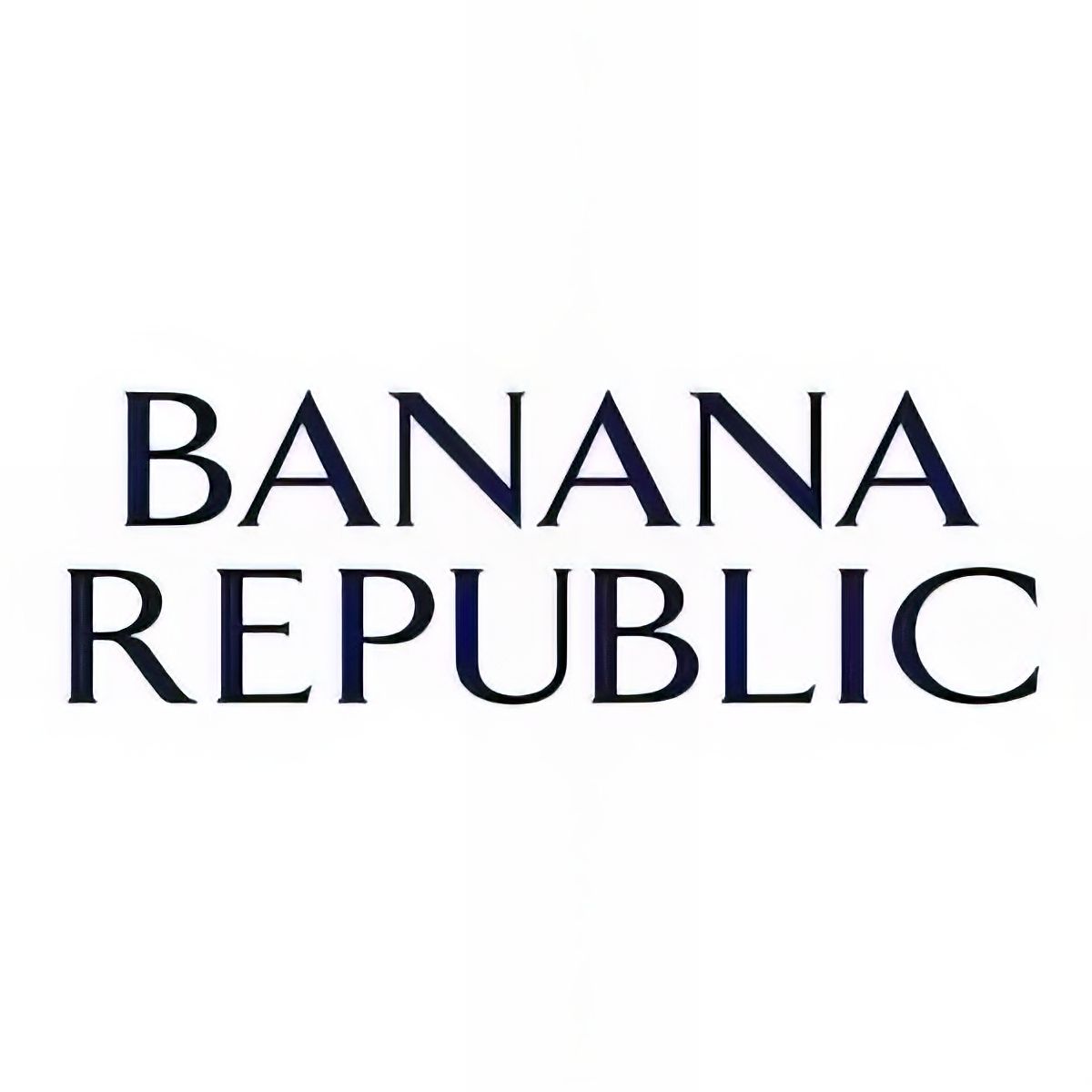 The banana republic logo is on a white background.