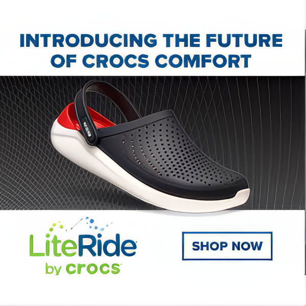 A picture of a shoe that says introducing the future of crocs comfort