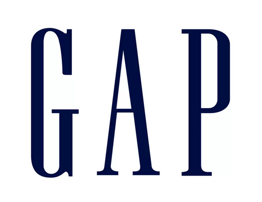 A blue gap logo on a white background