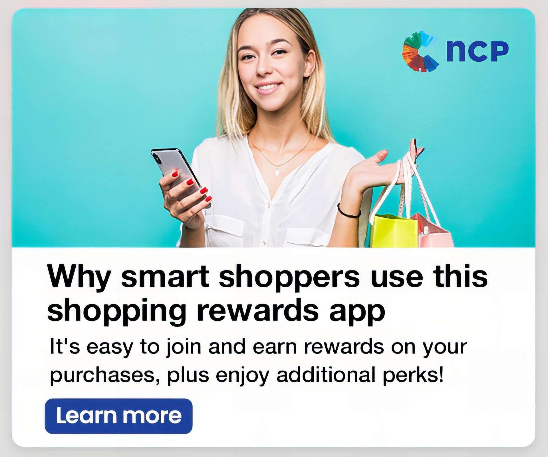 A poster that says why smart shopper use this shopping rewards app