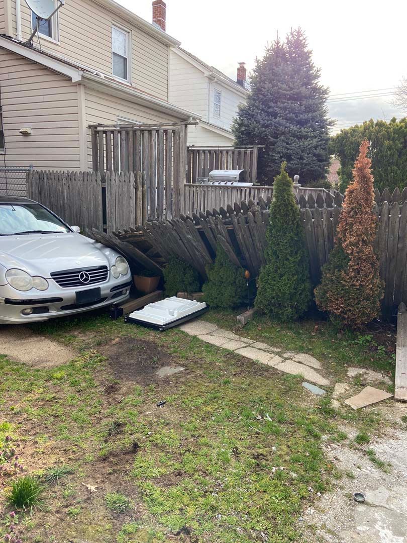 Destroyed Wood Fence