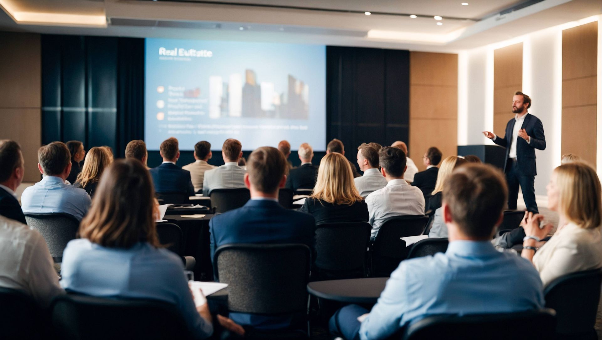 Many current and future real estate professionals attending a real estate class near Lexington, KY