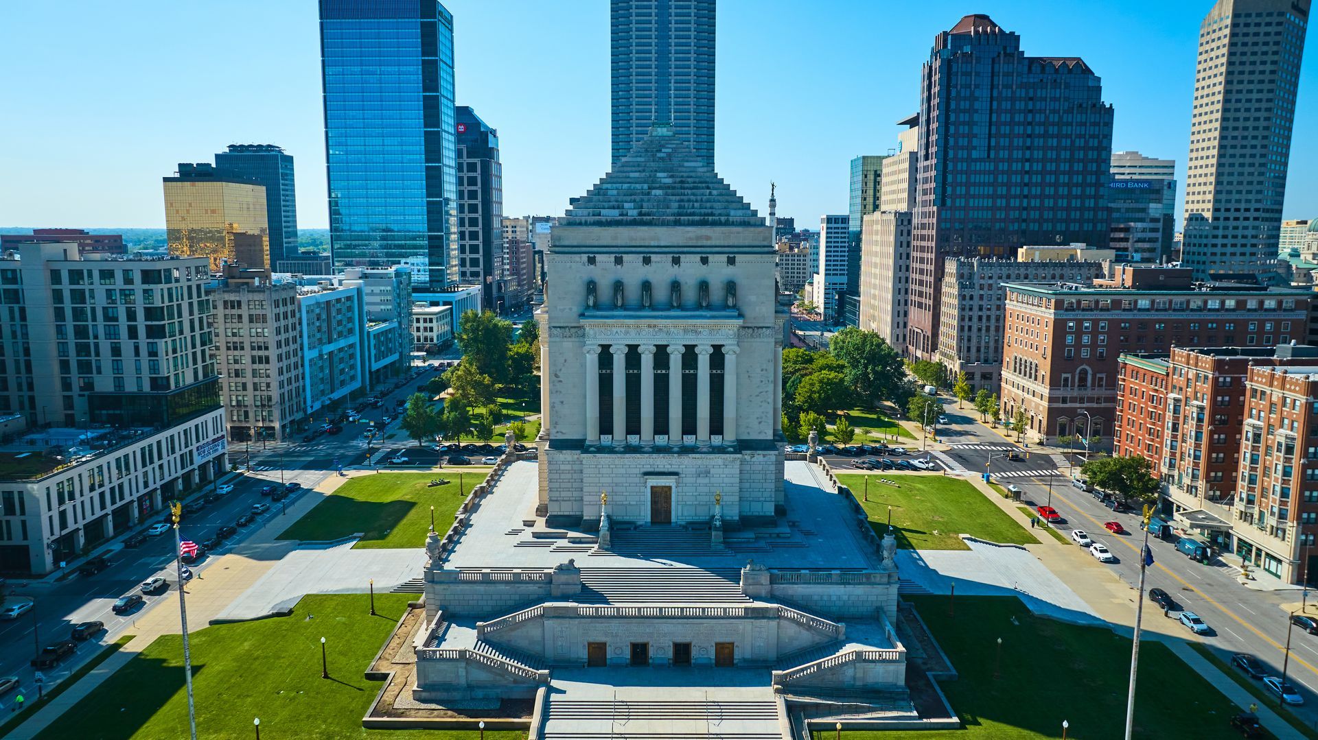 The Indiana War Memorial in Indianapolis, Indiana (IN) 