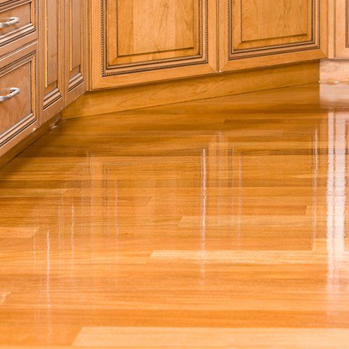 Freshly Stained Kitchen Hardwood Floor — Detroit, MI — Captivation Craft