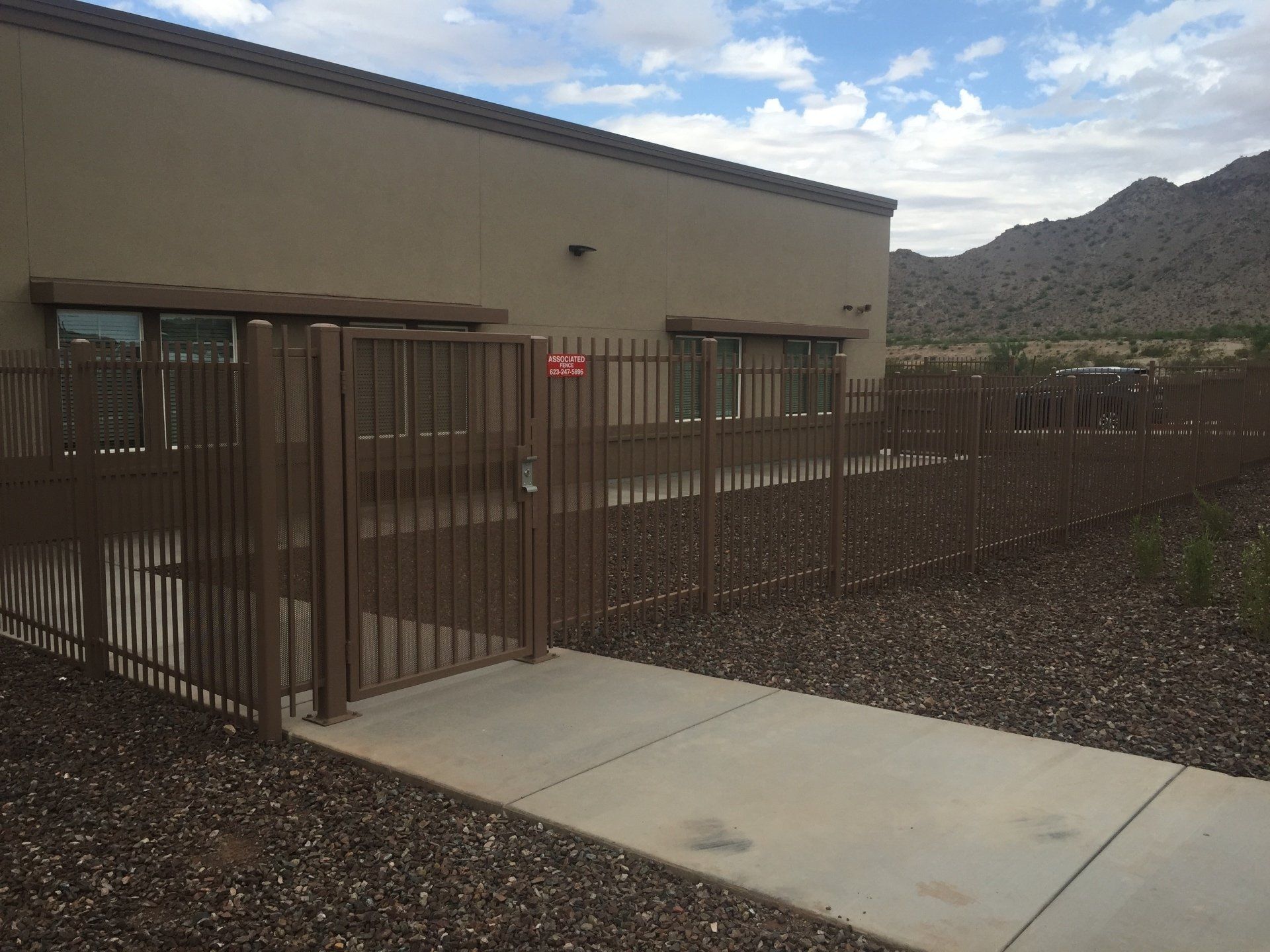 wrought iron fence and gate