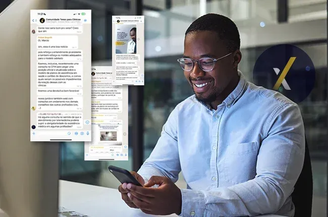 Uma pessoa sorridente