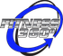 Logo for 'Fitness 360°' featuring bold, silver lettering with a blue circular arc and an arrow pointing rightward.