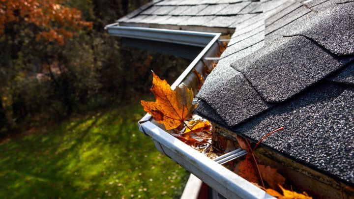 Gutter with Leaf