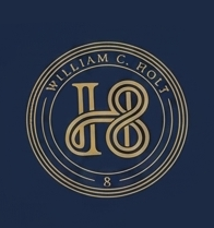 William C. Holt circular gold monogram logo on a dark blue background with the number 8 below.