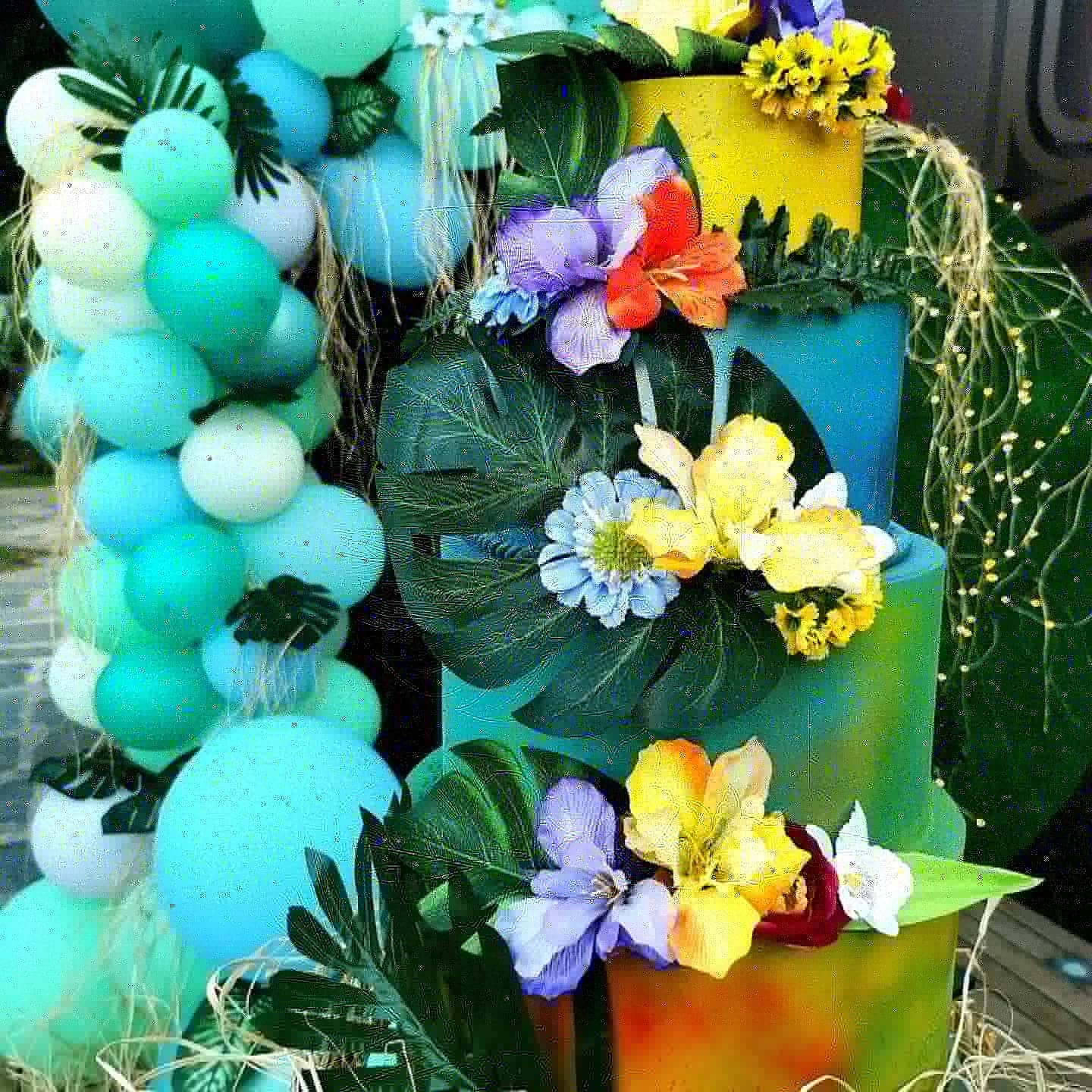 allestimento palloncini hawaian