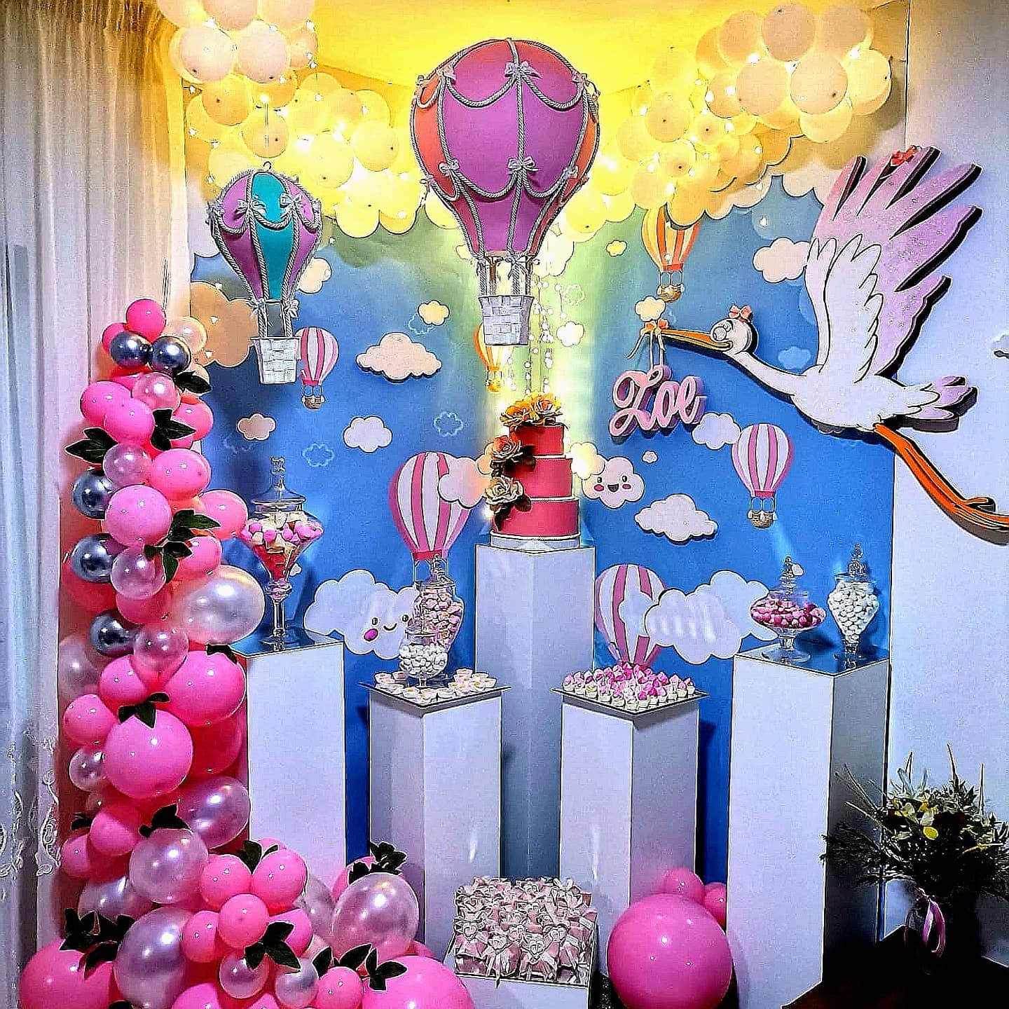 allestimento palloncini nascita