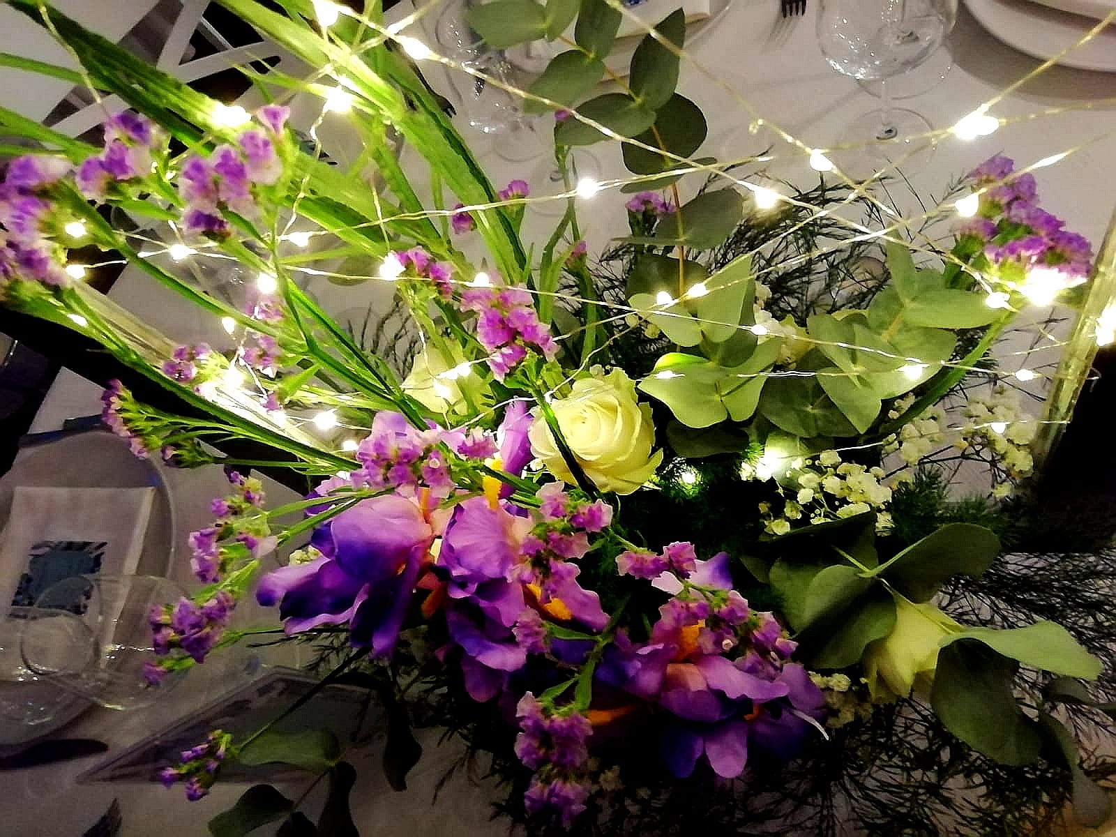 centrotavola con luci