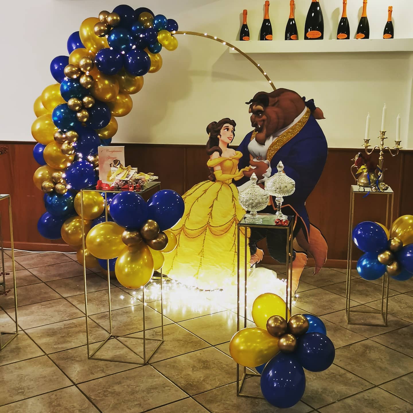 allestimento palloncini la bella e la bestia
