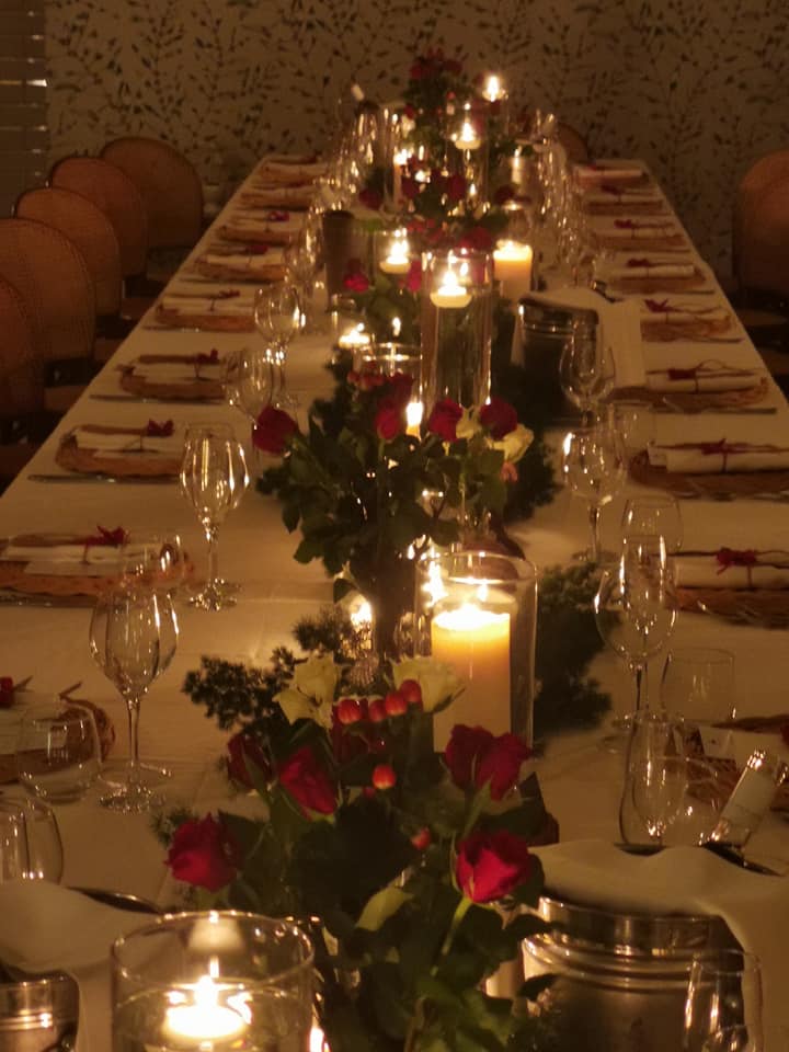 centrotavola fiori e candele