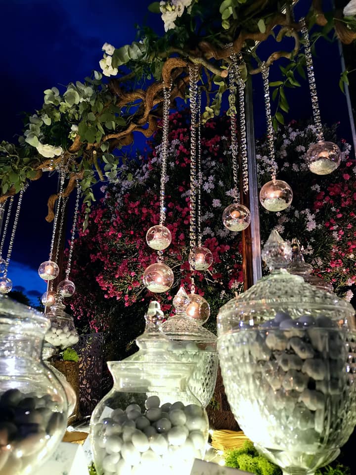 allestimento con candele