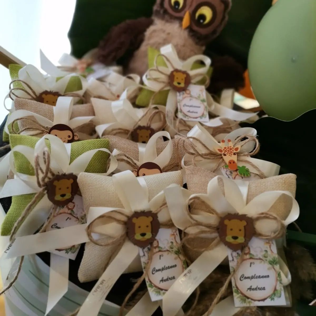bomboniere sacchetti con animali