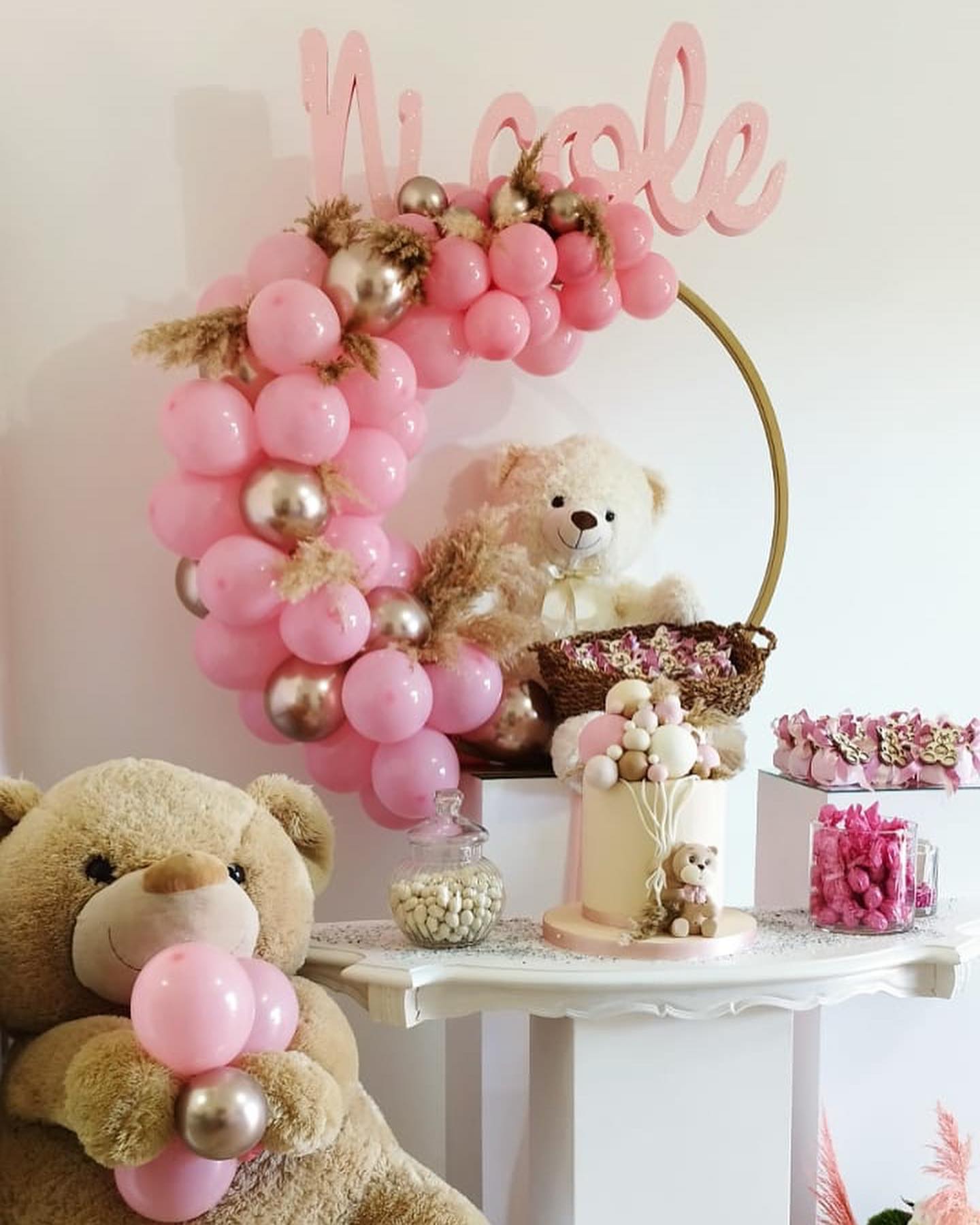 allestimento palloncini con peluche