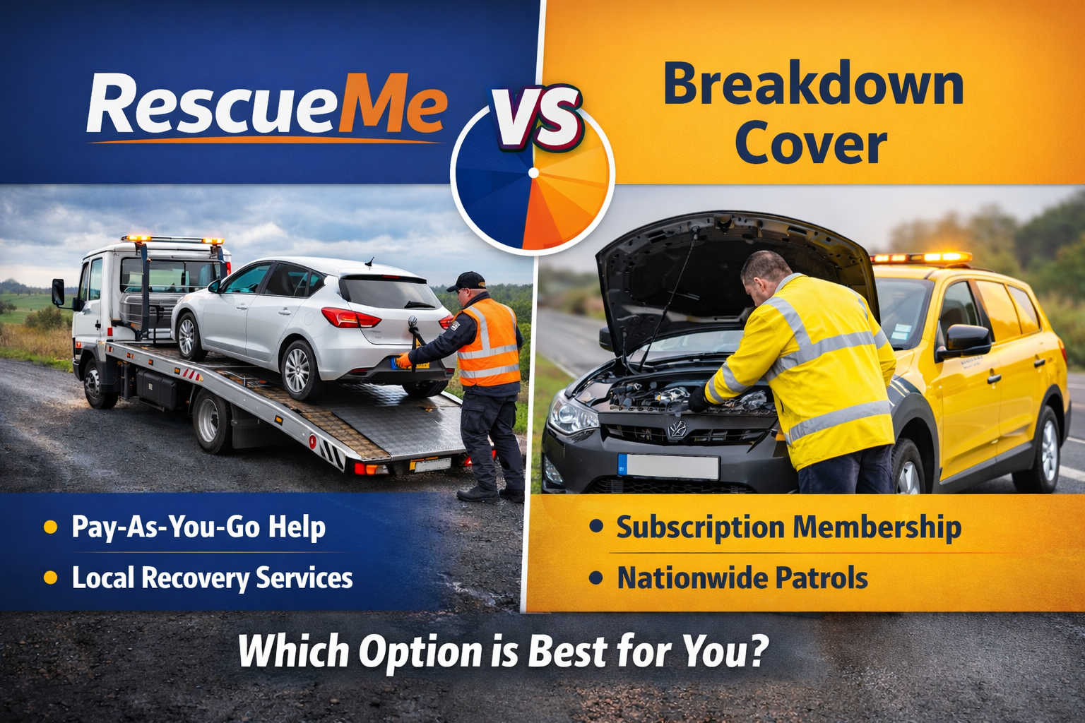 tow truck assisting broken down car Ireland