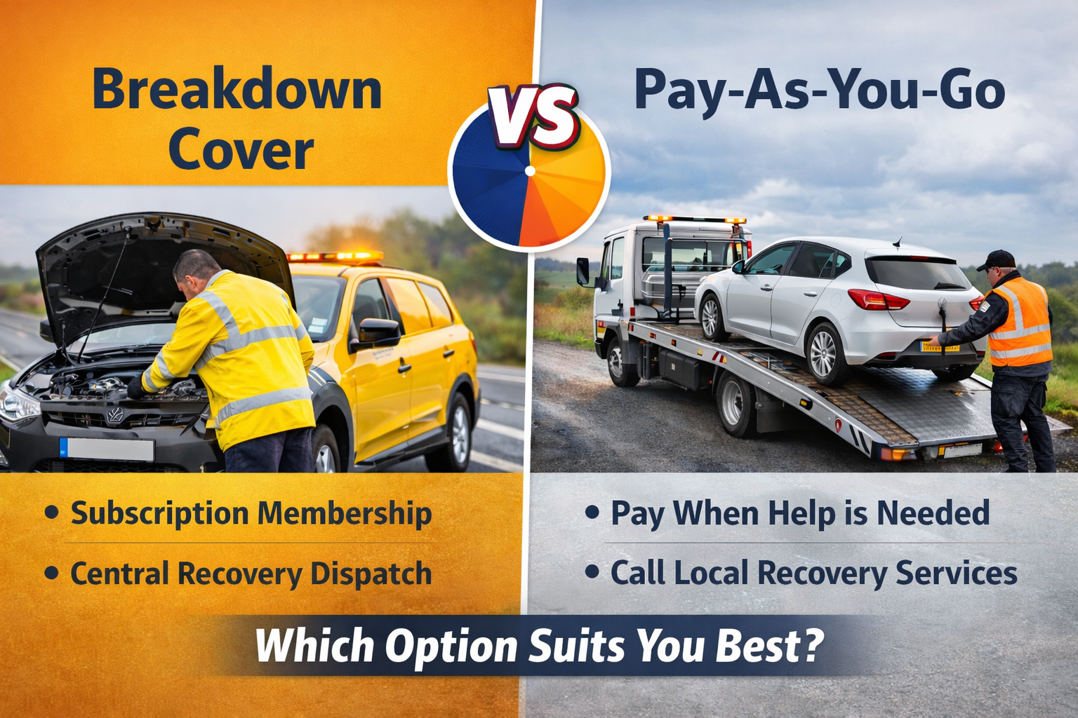 vehicle recovery truck on Irish road