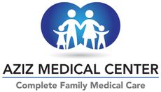 The logo for aziz medical center complete family medical care