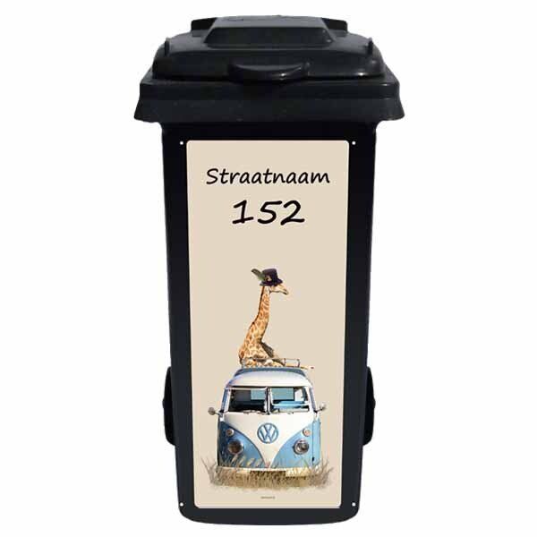 Klikosticker Giraf VW bus