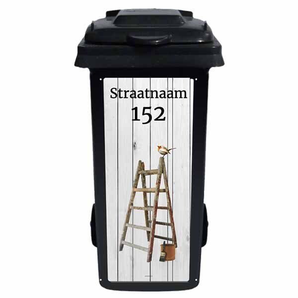 klikosticker ladder met vogeltje