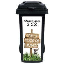 Klikosticker Pas op voor de hond