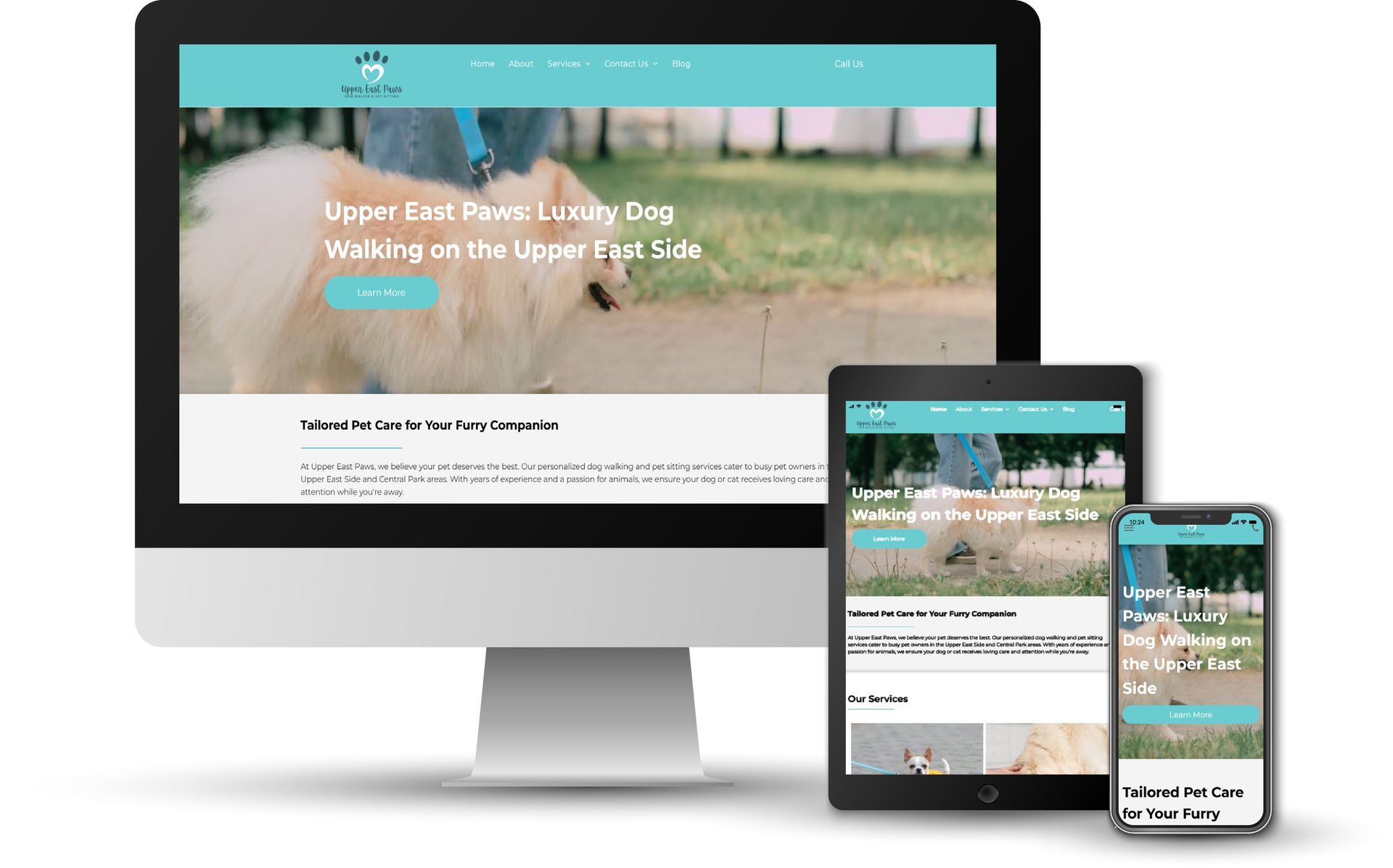 Upper East Paws website