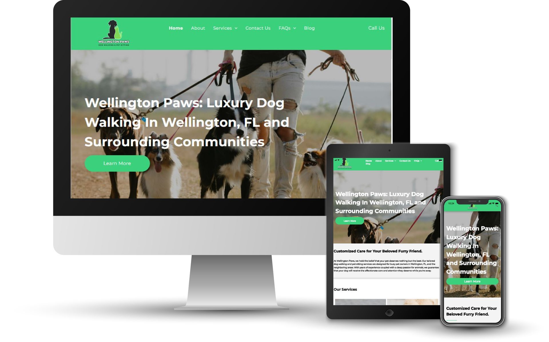 Wellington Paws website