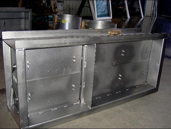 Stainless steel rectangular metal fabrication.