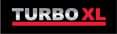 Un logo turbo xl sur fond noir