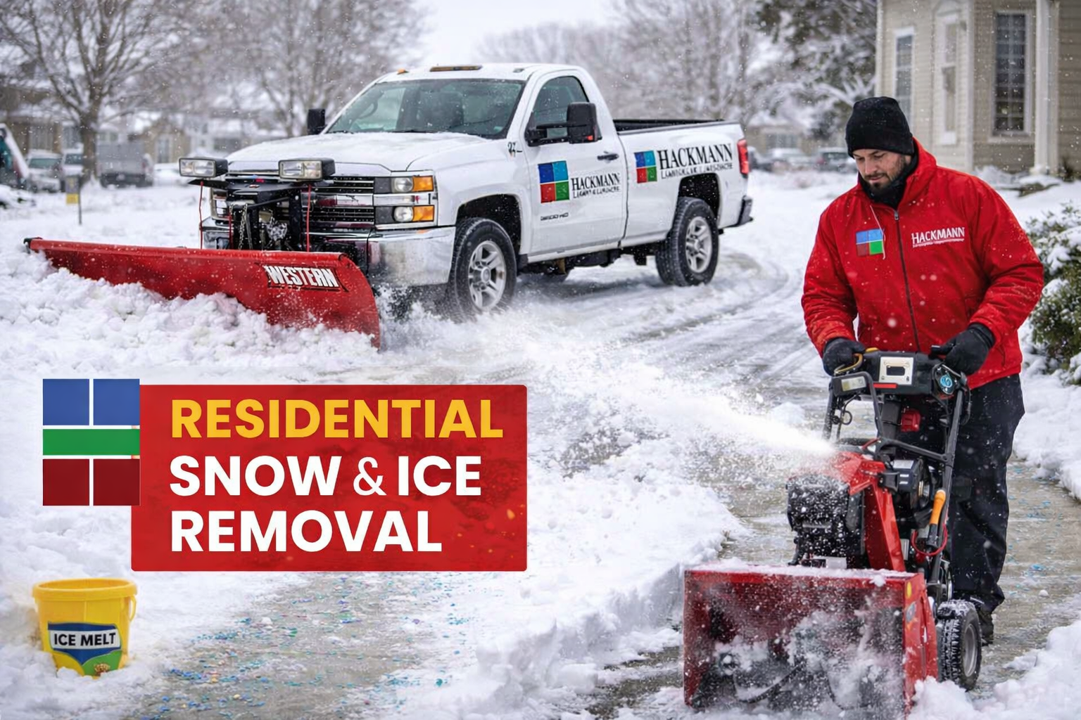 residential snow and ice removal| Lake St Louis | Hackmann Lawn & Landscape