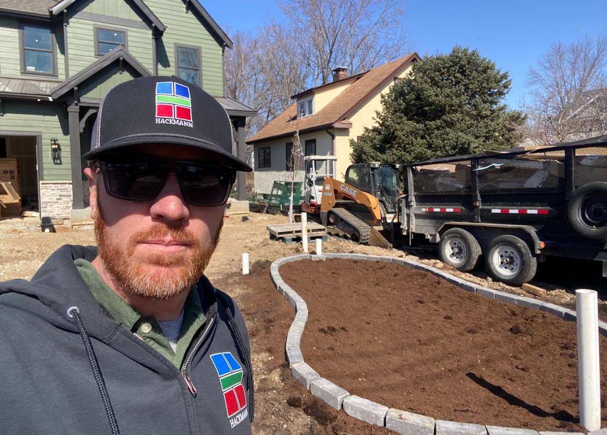 Dale Hackmann Planning new landscape beds in Ladue MO