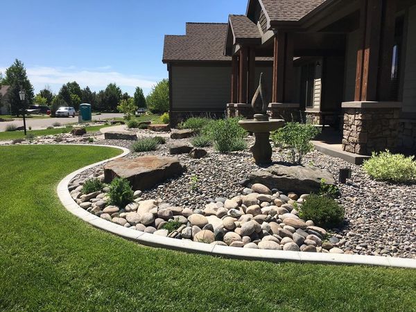 Separating Stone With Grass Using Curb — Billings, MT — Curbs Unlimited