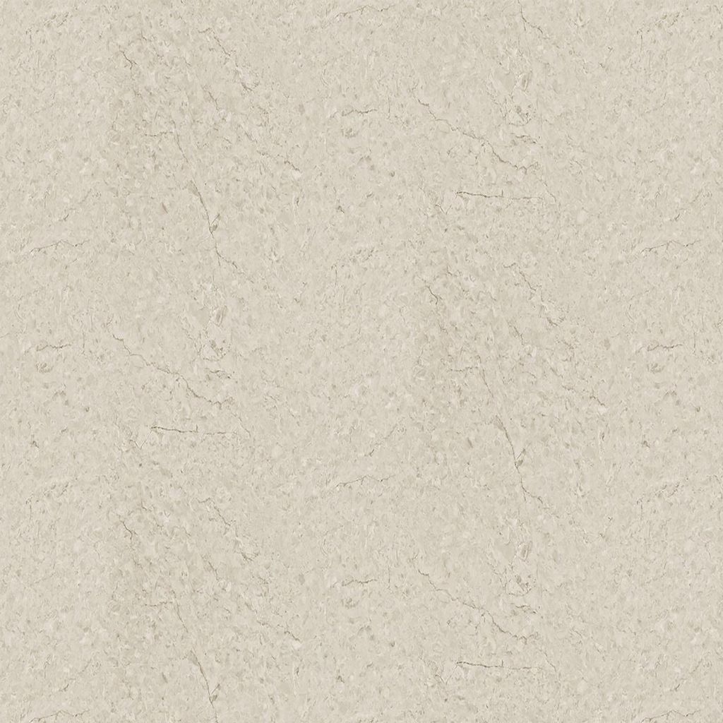 Entrada minimalista en tonos beige con mesa consola rústica de madera, cuadro, jarrón y puerta arqueada que da al exterior.