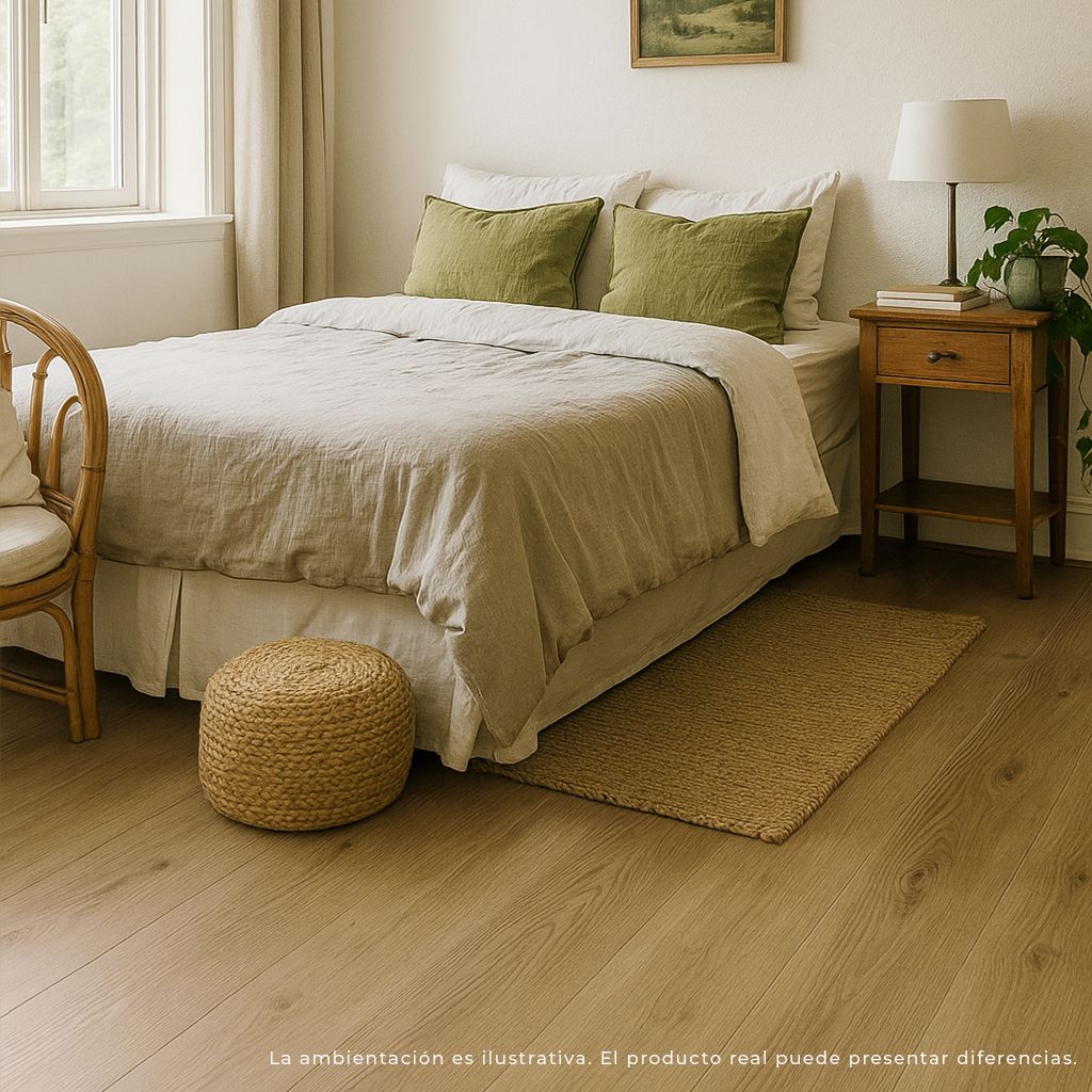 Roble Mansion- LINEA HARDY- 8 mm (WPC 6,5 mm)+Manta de Corcho 1,5 mm