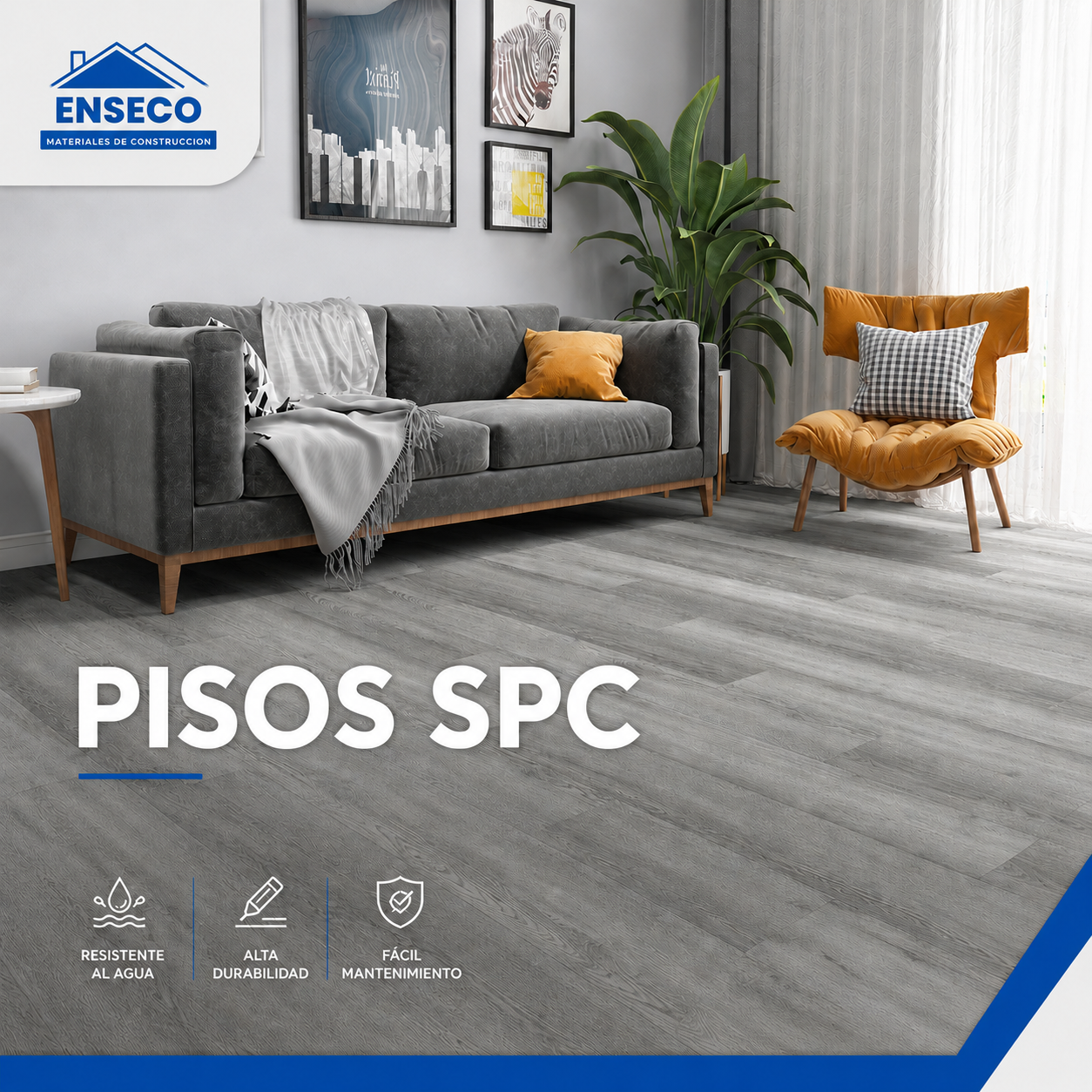 pisos SPC vinílicos en Neuquén, venta de pisos SPC, instalación de pisos vinílicos, pisos sistema click