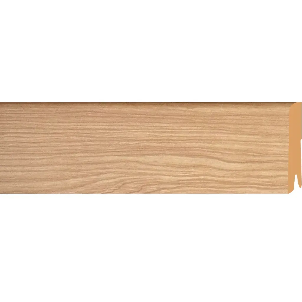 Moldura de pared de madera clara con parte posterior ranurada, mostrada sobre un fondo blanco.