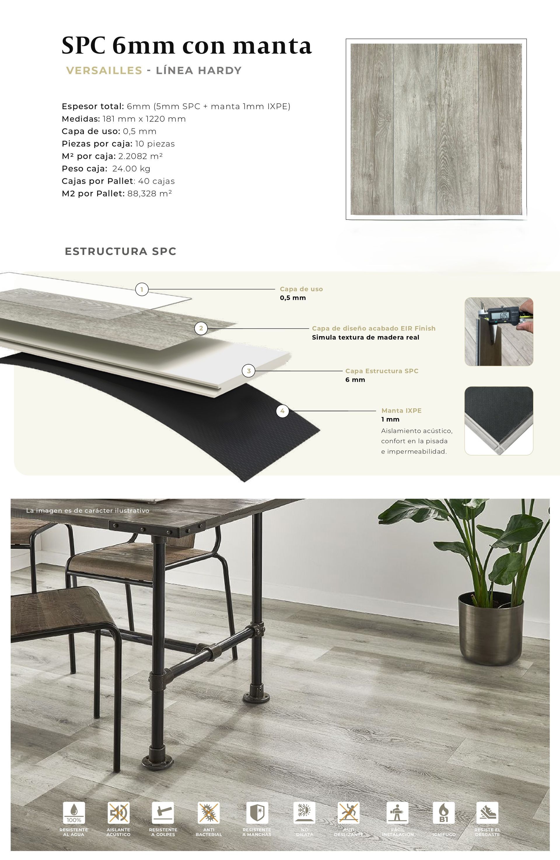 VERSAILLES - LÍNEA HARDY 6MM