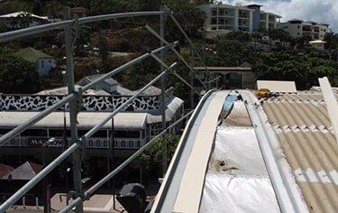 Roof under construction — Plumbing service in Townsville, QLD